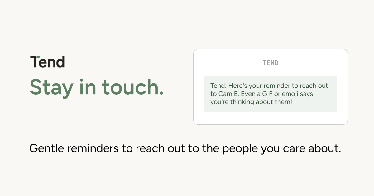 I built a text-messaging service that reminds me not to ghost my friends, now opening it up to other logo